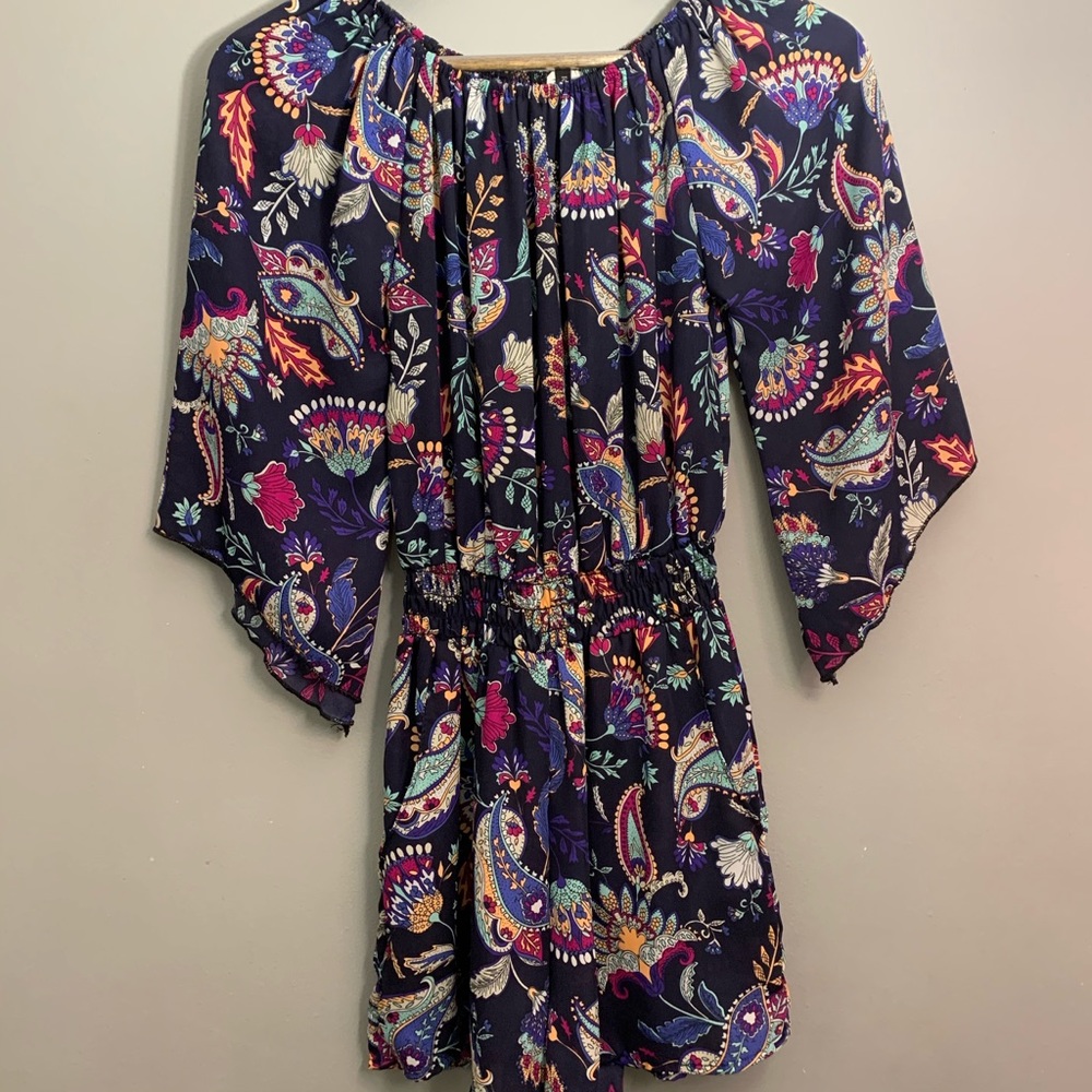 Rag Therapy romper Sz small bright paisley colors